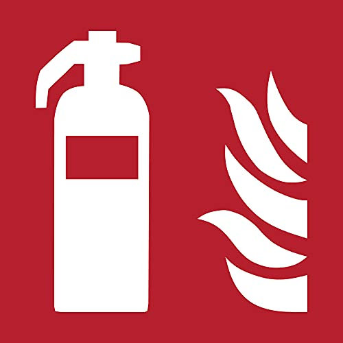 Piktogramm Schild Feuerlöscher, Tarifold 7520001, ISO 7010, Kunststoff 1,4mm, 150 * 150 mm, rot-weiß
