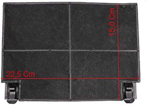 JCSPARES® - Kit Coppia Filtri Ai Carboni Attivi Anti Odore 22,5 x 15 cm Per Cappa Aspirante Da Cucina Compatibile Con Faber EFF55 - Whirlpool Indesit Ed Ulteriori
