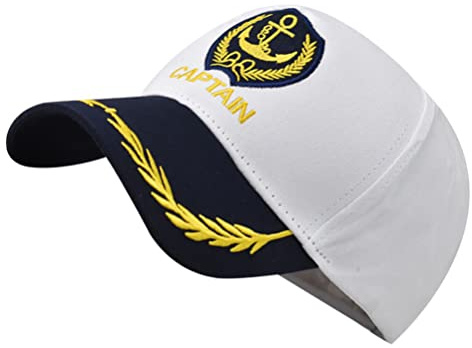 jojofuny Cappello da Baseball Capitan: Cappello da Marinaio Marine Sea da Baseball per Uomo per Uomini Accessorio per Costumi