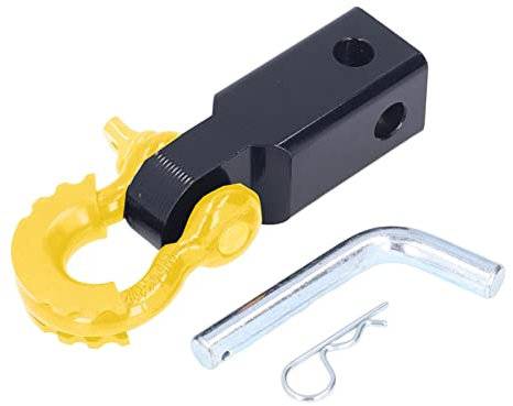 Ronyme Schäkel-Anhängerkupplungs-Empfänger-Anhänger-Kits, Anbauteile aus Stahl, einfach zu verwenden, langlebiger Block, tragbarer Ersatzstecker mit, Schwarz Gelb