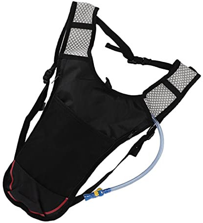 Zaino per l'idratazione, leggero e traspirante, resistente all'usura, confortevole, con sacca d'acqua da 2 l, con cannuccia, per ciclismo, corsa, escursionismo (sacca d'acqua rossa)