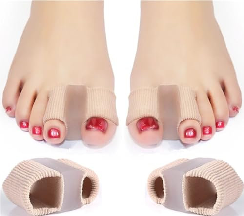 xinshibao 2 Stück Zehenspreizer Bunion für Hallux Valgus Korrektur mit 2 Fußschlaufen, Gel Zehenabstandshalter für Ballenzeh-Schmerzen Und Überlappenden Zehen Hammerzeh
