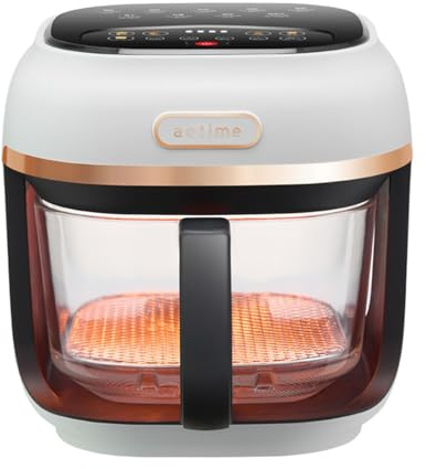 Freidora De Aire De Cristal Visible, Freidora Eléctrica Multifuncional De Gran Capacidad, Freír Sin Humo De 4,5 L, Cocina Saludable