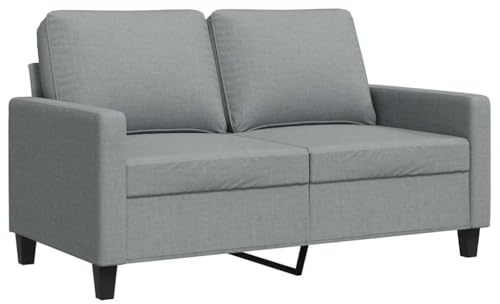 vidaXL Divano a 2 Posti Grigio Chiaro 120 cm in Tessuto