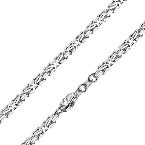 trendor Königskette Silber 925 Halskette Stärke 3,2 mm 75144 | zeitloser Halsschmuck für Damen und Herren, Halskette aus Echtsilber, Geschenkidee