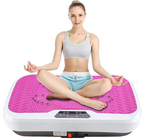 HADWAO Placas de potencia vibratorias, máquina de fitness, plataforma oscilante, masajeador de cuerpo entero con música Bluetooth y control remoto