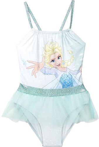 Costume da Bagno Frozen per Bambini - Blu - Taglia 5 Anni - Costume da Bagno per Bambina - 85% Poliestere e 15% Elastan - 210 g/m2 - Asciugatura Rapida - Prodotto Originale Disegnato in Spagna