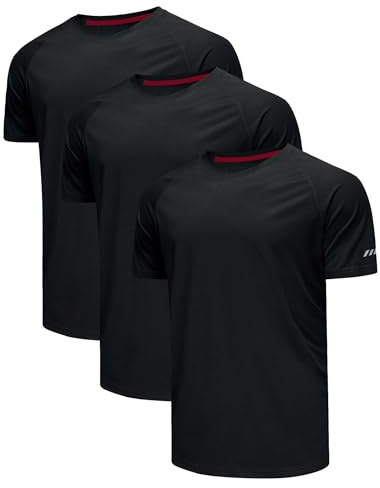 3 Pack T-Shirt Sportive Da Uomo Traspiranti Ad Asciugatura Rapida Magliette A Manica Corta Camicia Funzionale Asciugatura Rapida Traspirante Corsa Camicia Da Allenamento A Manica Corta Uomo