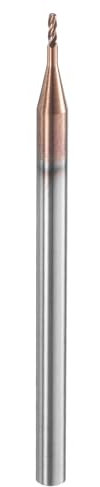 sourcing map Ball Nose End Mill 4 Flute 0.039 Diameter 1/8 Shank Tungsten Carbide Uncoated Spiral CNC Router Bits 0.117 Cutting Length Single End Ball for Carving Engraving Grinding
