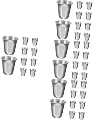Mikinona Lot De 4 Tasses Religieuses Peu Encombrantes Empilables En Acier Inoxydable Pour Communions À Léglise En Extérieur Faciles À Nettoyer 10 Pièces X 4