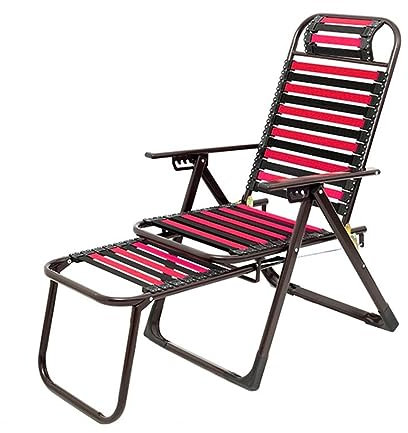 MEIZHITU Liegestuhl Liegestuhl Garten Liegestuhl, Liegestuhl, Gummibandstuhl, Balkon-Lounge-Stuhl, Nickerchenbett Und Tragbarer Liegestuhl, Zusammenklappbar Gartenliege Gartenstuhl(B)