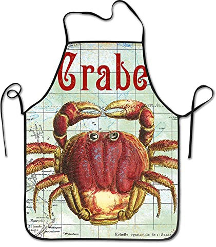 Wasserdicht Malschürze Früher, Meer, Krabbe, Und, Küste, Krabbe, Mit, Geographische Landkarte Latzschürze Personalisiert Grillschürze Unisex Schürzen Für Bbq Café