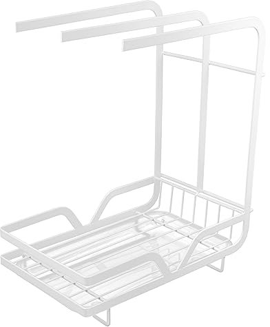 MAGICLULU Küchenschwammhalter Schwämme Ablassen Rack Küchenschwammregal Organizer Platzsparend Küchenschwammhalter