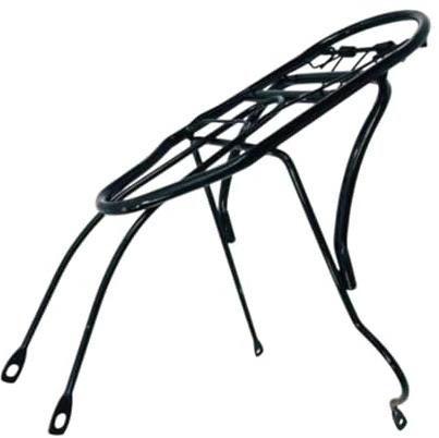 perfk 20 in Folding Bike Cargo Rack, Black, Frame Mount, Alloy Steel, Carries Up to 100 kg/220 lbs