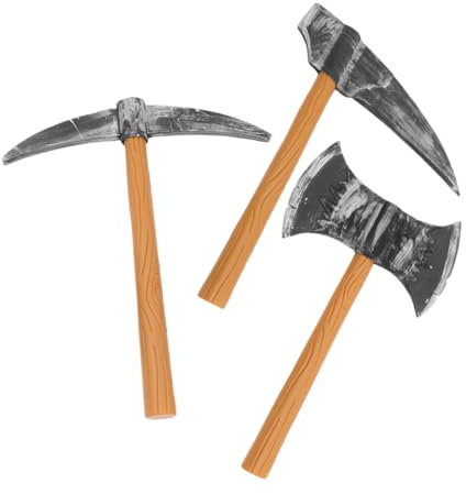 Toddmomy 3stücke Teiliges Zwerg Cosplay Zubehör Realistische Spitzhacke Und Für Halloween Karneval Und Bühnenaufführungen Leicht Tragbar Und Sicher Für Kreatives Spiel