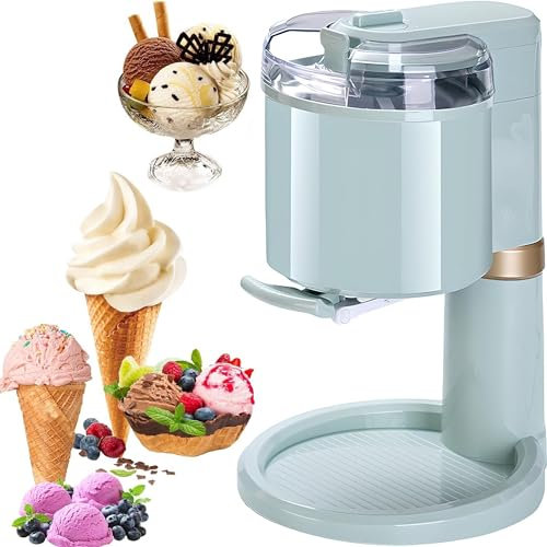 WuDLi Hausgemachte Eismaschine, Softeismaschine, DIY Dessert Frozen Yoghurt Sorbet Maschine, tragbar und leicht zu reinigen, geeignet für Frozen Yoghurt, Eiscreme, Sorbet