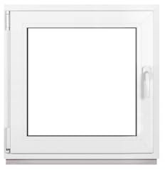 Framex Finestra in plastica bianca larghezza x altezza 90 x 90 cm (900 x 900 mm) 3 scomparti (32 mm) girevole DIN a sinistra – Premium – tutte le dimensioni