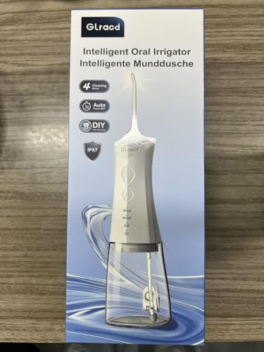 Hydropulseur dentaire professionnel sans fil avec réservoir de 350 ml, nettoyeur interdentaire avec 6 conseils de pression d'eau pour le nettoyage de la bouche et les appareils dentaires
