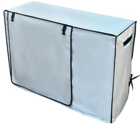Housse de climatisation - Protection des feuilles haute performance - Design ombre solaire - Courant alternatif résistant aux intempéries - Protection unique pour les systèmes de conditionnement