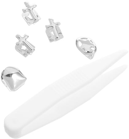 Gatuida Hip Hop Zähne Grills mit Kreuz-design Kupfer Rapper Zahn Schmuck für Halloween Kostüm Unisex Zahnschmuck Bequemer Sitz Langlebige Silberfarbene Zahnschmuck-deko für Party