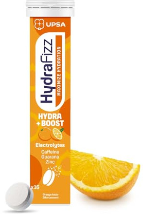 UPSA Hydrafizz Boost Electrolyte Tablets Orange 16 Effervescent Tablets