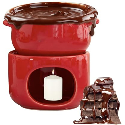 per fonduta di Cioccolato, in Ceramica, Resistente al Calore, Set di Tazze per fonduta, con forchette, per Formaggio, Marshmallow, Immersione, Dessert, Cena, Matrimonio, Festa di Compleanno