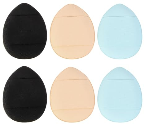 Healeved Borlas de Maquillaje Mini 6 Piezas Multicolor Borla Cosmética para Base y Polvos Sueltos Textura Esponjosa para Fijar Corrector y Polvos Fijadores Uso Facial y Corporal