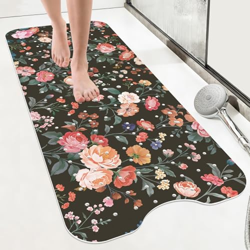 SHUCHING Badewannenmatte rutschfest Gemustert, 100 X 40 cm | Badematte Rutschfest, Antirutschmatte Badewanne für Badezimmer Maschinenwaschbar