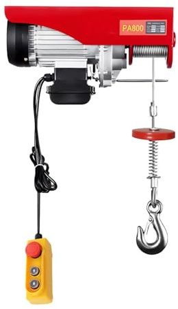 NKURTPC Lifting Tool 800kg / 1000kg Electric Winch Scaffold Hoist Winch Crane Workshop Garage Lifting Scaffold Hoist(800Kg)