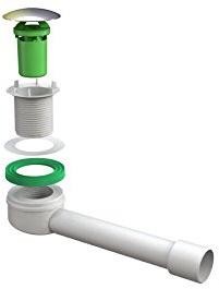 Bonomini 5780CR80B0 Piletta Allungata per Piatti Doccia, Bianco/Cromato