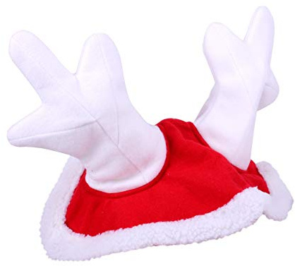 QHP Rentier Ohrhaube Weihnachten, Größe:WB, Farbe:rot