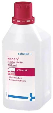 kodan Tinktur forte farblos - 2 Liter - Gebrauchsfertiges Hautantiseptikum | vor Injektionen, Blutentnahmen, Punktionen, operativen Eingriffen, Exzisionen, Kanülierungen & Nahtversorgung