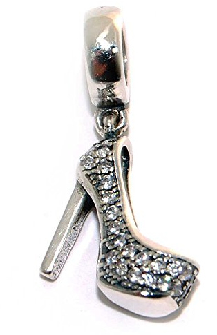 Charms 100% Plata de Ley 925 para Pulseras para Charms Tipo Pandora, Chamilia, Biagi, Swarovski. Abalorios,Beads,dijes,Charms Plata (Zapato)
