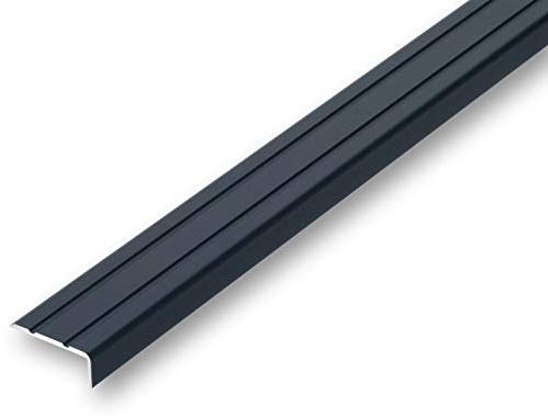 (9,99EUR/m) 25 x 10 x 1000 mm Treppenwinkel schwarz selbstklebend Treppenkantenprofil Treppenkante Kantenschutz