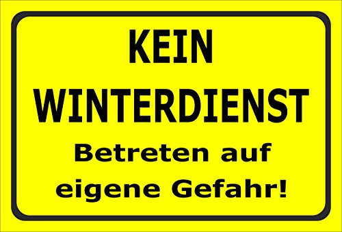 Melis-Folienwerkstatt Schild Kein Winterdienst - 30x20cm - Bohrlöcher - 3mm Aluverbund – 20 VAR S00018-085-C