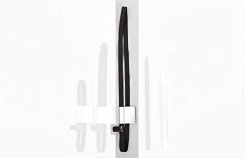 tyyp Stifthalter für Notizbuchmit mit Gummiband Stiftschlaufe (pen loop) und Metal-Clip (DIN A4, Schwarz)