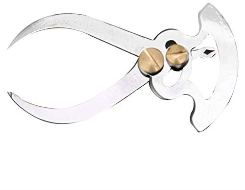 Fafeicy Spessimetro in Acciaio Inossidabile, Calibri a Doppia Tazza Torniti, per Righello di Misurazione del Diametro Esterno Interno, Spessimetro