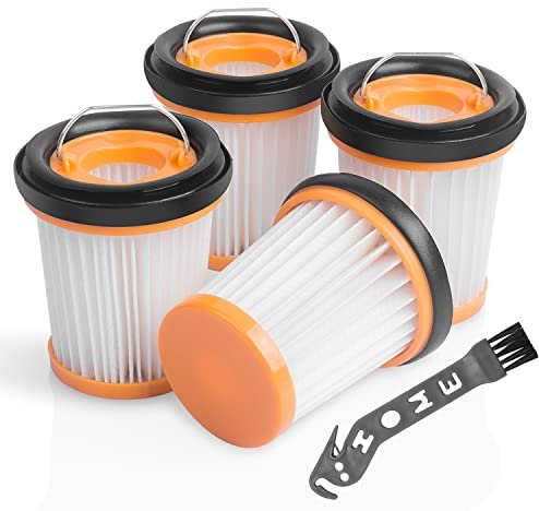 Jollsung Handheld Replacement Filter for Shark ION W1 Cordless Handheld Vacuum WV200UK, WV251UK, WV201, WV205, WV220, 4 pack Wandvac Filters Replace Part # XHFWV200