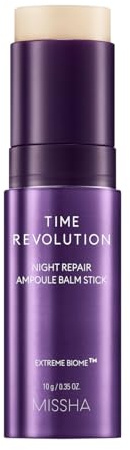 MISSHA - Time Revolution Night Repair Ampoule Stick | Rajeunit et revitalise pendant la nuit | Améliore texture et élasticité | Design portable et application facile, 10 g