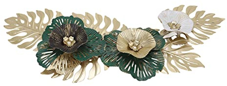 Decorazione da Parete con Fiori in Metallo, Elegante Ed Elegante Decorazione da Parete in Metallo 3D per Soggiorno Durevole Scultura da Parete in Ferro Decorativo da Appendere alla