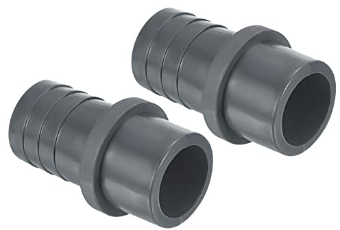PATIKIL UPVC Reductor Tubo Montaje 32mm OD 30mm Púas Gris 2 Paquetes | Rectos Acoplamientos Adaptador Conector