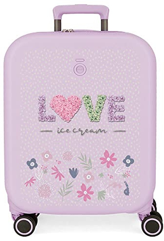 Enso Love Ice cream Valigia cabina viola 40x55x20 cm ABS rigido Chiusura TSA integrata 37L 3,22 kg Bagaglio a mano 4 doppie ruote