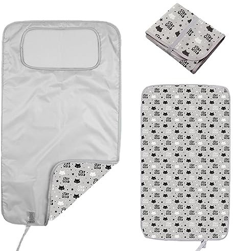 Hamur Home Tragbare Wickelunterlage Wasserdichte 40 x 70 cm Wiederverwendbare Baby Wickelauflage Maschinenwaschbar für Unterwegs Wickel Clutch (Fox)