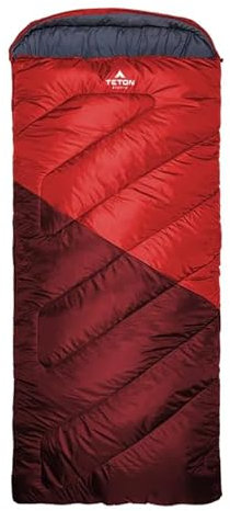 Teton Celsius XXL, -25 Grad Schlafsack, Allwetterschlafsack für Erwachsene, Camping leicht und warm gemacht Kompressionssack inklusive, Rubin