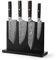 Wakoli Culinary Asia I 5-teiliges Damast Küchemesser-Set mit magnetischem Messerblock & 4 Damastmessern I Klingen von 14-21 cm gefertigt aus Damaststahl mit Griffen aus Naturholz I Damastmesser-Set