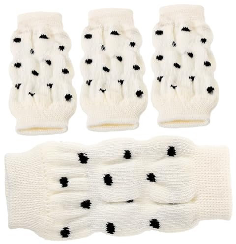 Supvox 4 Stück Gestrickte Hunde Beinwärmer Aus Baumwolle Mit Schlupfdesign Für Saubere Beine Rutschfester Gelenkschutz Beinstulpen Für Haustiere