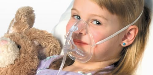 THE OXYGEN STORE Maschera per ossigeno per bambini Maschera per ossigeno aperta pediatrica Età 3-10