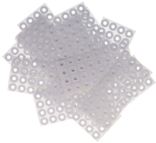 Pack of 544 Reinforcement Labels - Ring Binder Hole Punch Self Adhesive Page Reinforcers - White (3)