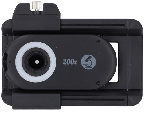 Annadue Obiettivo Macro per Telefono, Obiettivo Fotocamera Aggiornato con Luce LED per iOS per Android, Obiettivo Macro Universale Professionale con Filtro CPL per Smartphone (200X)