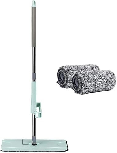 WADRBSW Serpillière Magique pour Le Nettoyage des sols en Microfibre, Lavage des Mains Gratuit, essorage Automatique, déshydratation Automatique, Nettoyage ménager to Pursue Happiness